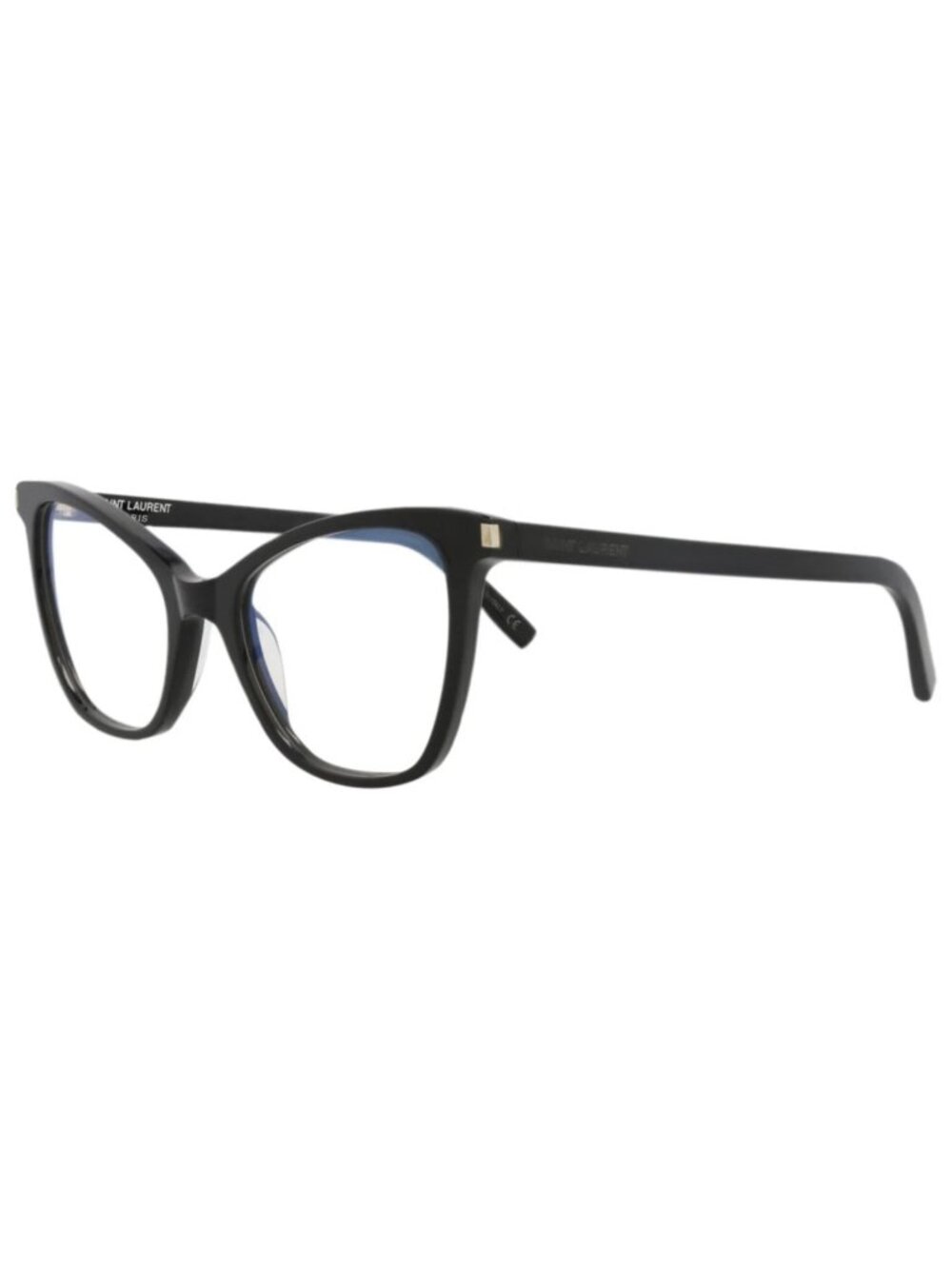 New Saint Laurent Women's Eyeglasses Cat Eye Black Black Transparent